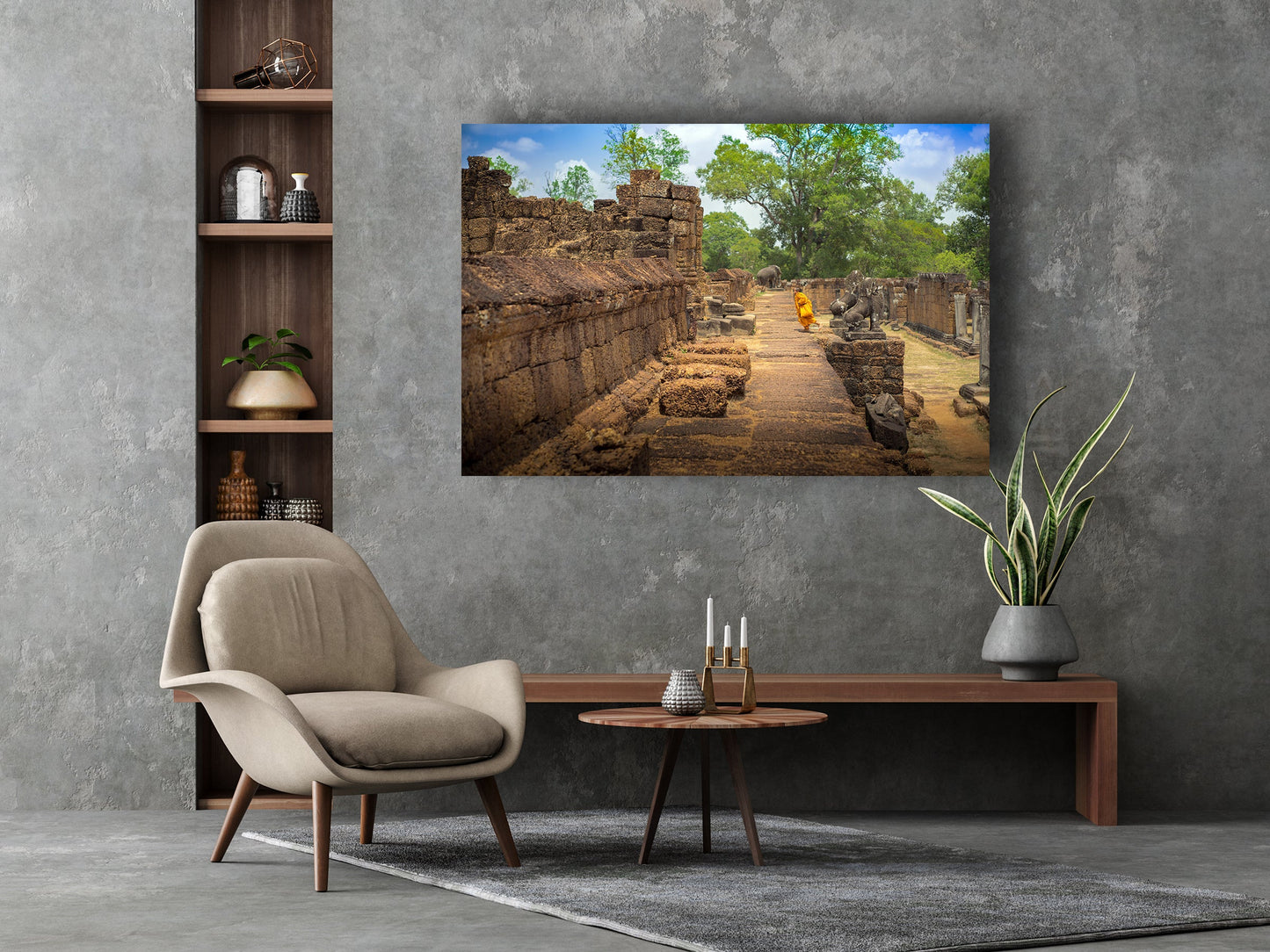 The Running Monk Canvas