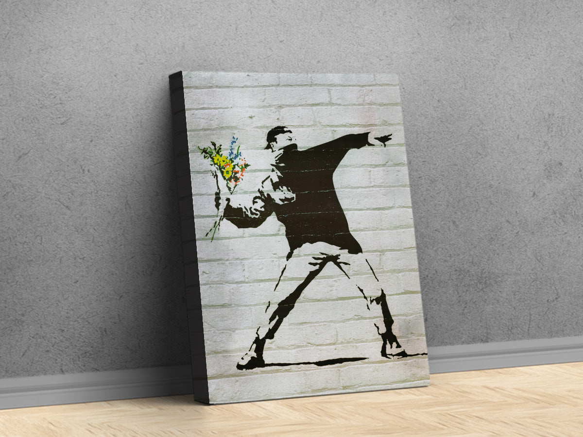 Banksy-Flower Bomber Canvas